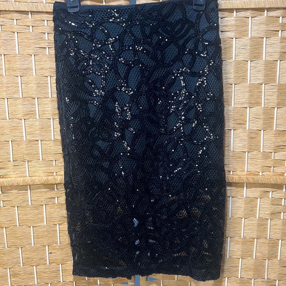 High Waisted Lace Midi Pencil Skirt